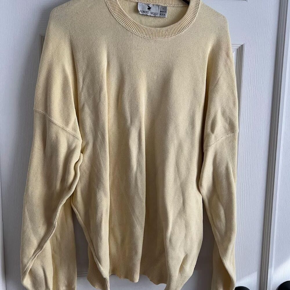 Robert Bruce Vintag Yellow Sweater Men's Large